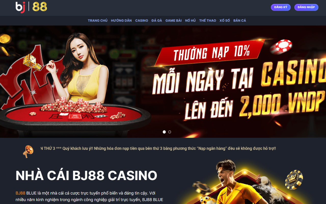Khám Phá Thế Giới Đặt Cược Đỉnh Cao Tại BJ88 - Nhà Cái Uy Tín Và Đáng Tin Cậy